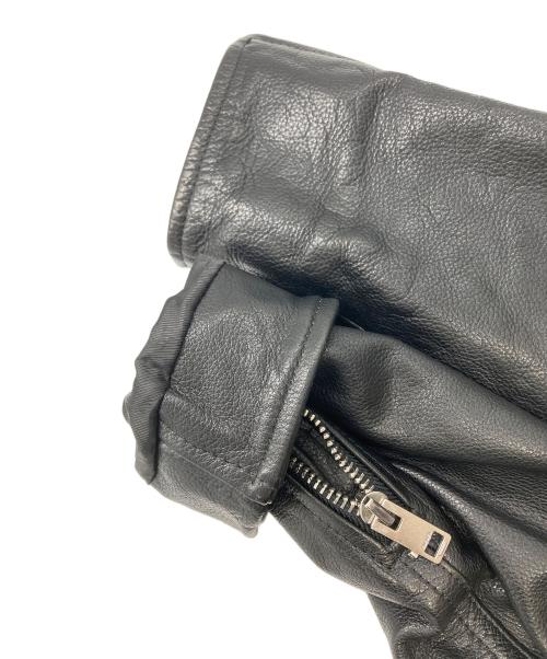 DIESEL（ディーゼル）DIESEL (ディーゼル) カウレザーダブルライダースジャケット ブラック サイズ:Mの古着・服飾アイテム