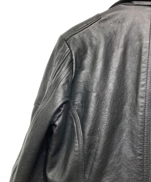DIESEL（ディーゼル）DIESEL (ディーゼル) カウレザーダブルライダースジャケット ブラック サイズ:Mの古着・服飾アイテム