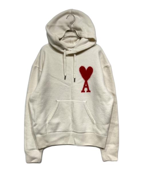AMI PARIS（アミ パリス）AMI PARIS (アミ パリス) ニットパーカー ホワイト サイズ:Mの古着・服飾アイテム