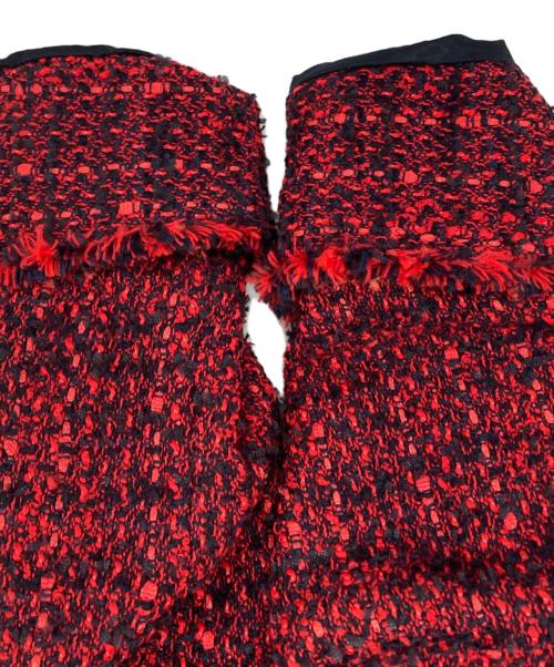 23区（ニジュウサンク）23区 (ニジュウサンク) GIOLICA カラーミックスツイード ジャケット　JKWSCS0010 レッド×ネイビー サイズ:32の古着・服飾アイテム