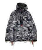 DIESEL SPORTディーゼルスポーツ）の古着「AUWT-REINHOLD-WT04 プルオーバージャケット　A113540BLAS」｜ホワイト×ブラック
