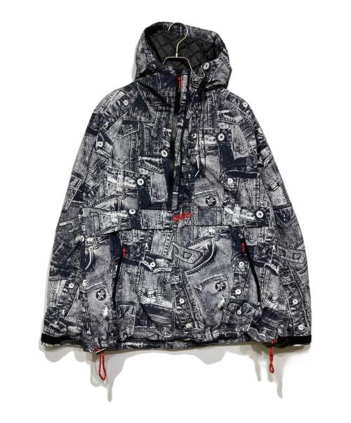 DIESEL SPORT（ディーゼルスポーツ）DIESEL SPORT (ディーゼルスポーツ) AUWT-REINHOLD-WT04 プルオーバージャケット　A113540BLAS ホワイト×ブラック サイズ:Lの古着・服飾アイテム