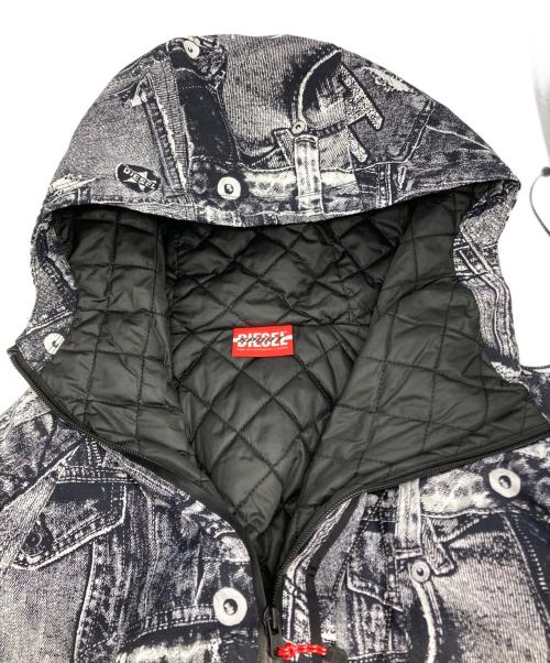 DIESEL SPORT（ディーゼルスポーツ）DIESEL SPORT (ディーゼルスポーツ) AUWT-REINHOLD-WT04 プルオーバージャケット　A113540BLAS ホワイト×ブラック サイズ:Lの古着・服飾アイテム