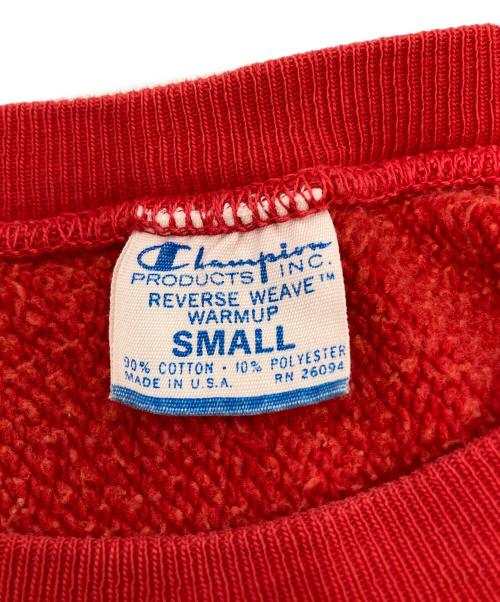 Champion REVERSE WEAVE（チャンピオン リバース ウィーブ）Champion REVERSE WEAVE (チャンピオン リバース ウィーブ) カレッジロゴスウェット レッド サイズ:Sの古着・服飾アイテム