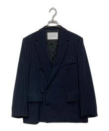 CULLNI（クルニ）の古着「Double Cloth Slant Belt Tailored Jacket」｜ネイビー