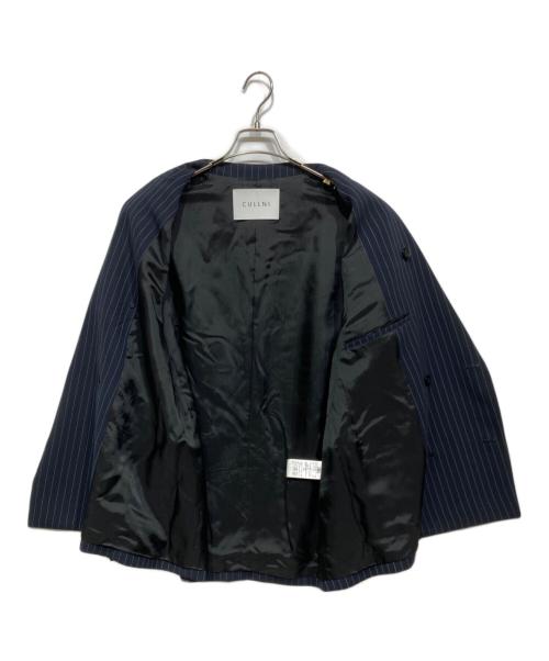 CULLNI（クルニ）CULLNI (クルニ) Double Cloth Slant Belt Tailored Jacket ネイビー サイズ:2の古着・服飾アイテム