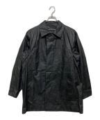 ISSEY MIYAKE MENイッセイミヤケメン）の古着「コーティング加工比翼コート　ME31FA054」｜ブラック