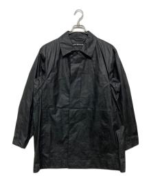 ISSEY MIYAKE MEN（イッセイミヤケメン）の古着「コーティング加工比翼コート　ME31FA054」｜ブラック
