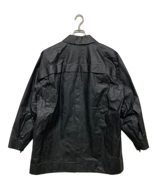 ISSEY MIYAKE MEN（イッセイミヤケメン）ISSEY MIYAKE MEN (イッセイミヤケメン) コーティング加工比翼コート　ME31FA054 ブラック サイズ:4の古着・服飾アイテム