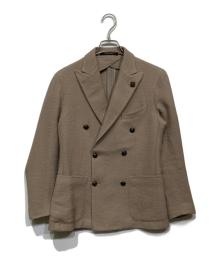 LARDINI（ラルディーニ）の古着「MONTECARLO ウールアルパカダブルジャケット　1SMC20K-G5UIG001 A207」｜ベージュ