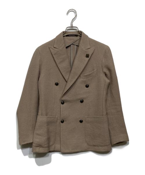 LARDINI（ラルディーニ）LARDINI (ラルディーニ) MONTECARLO ウールアルパカダブルジャケット　1SMC20K-G5UIG001 A207 ベージュ サイズ:42/7の古着・服飾アイテム