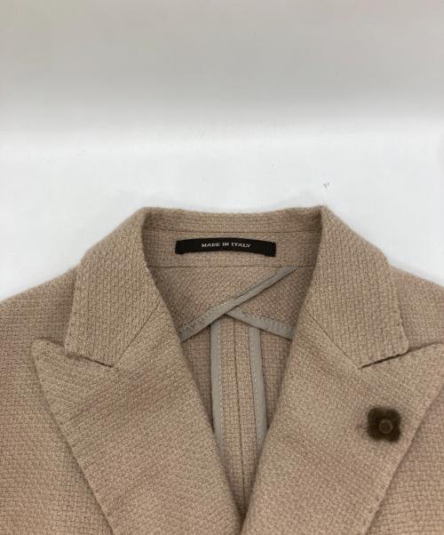 LARDINI（ラルディーニ）LARDINI (ラルディーニ) MONTECARLO ウールアルパカダブルジャケット　1SMC20K-G5UIG001 A207 ベージュ サイズ:42/7の古着・服飾アイテム