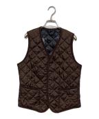 LAVENHAM×PS Paul Smithラベンハム×ＰＳポールスミス）の古着「裏地総柄 キルティングベスト　PP-61*-40157」｜ブラウン