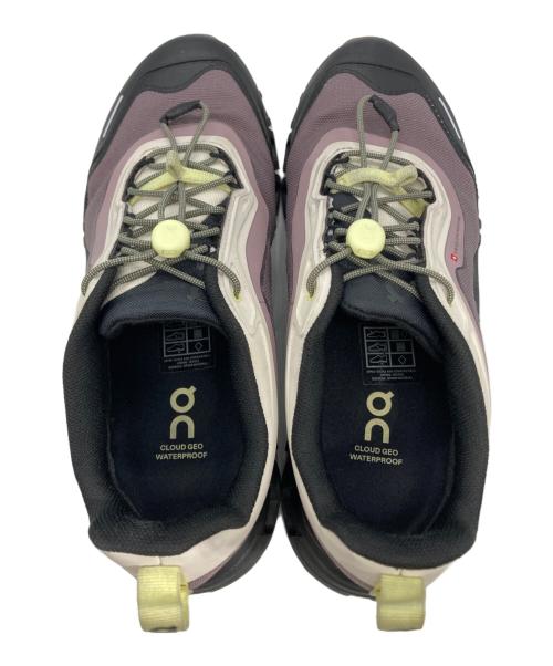 on（オン）on (オン) Cloud 6 Geo WP（クラウド 6 ジオ ウォータープルーフ） ブラック×ブラウン サイズ:24.5の古着・服飾アイテム