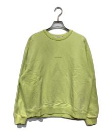 Acne studios（アクネ ストゥディオズ）の古着「裏起毛 ロゴ クルーネック トレーナー」｜黄緑