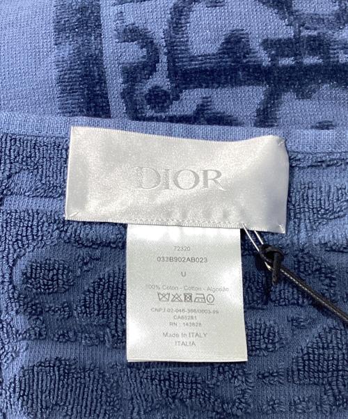 Dior（ディオール）DIOR (ディオール) テリーコットン ビーチタオル ネイビー 未使用品の古着・服飾アイテム