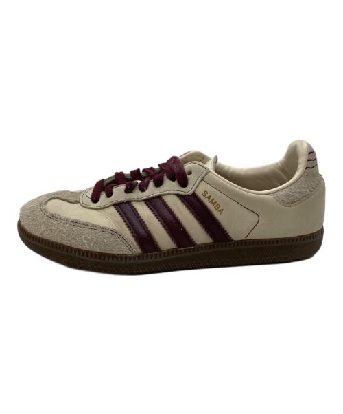adidas（アディダス）adidas (アディダス) サンバOG ローカットスニーカー ベージュ×レッド サイズ:23の古着・服飾アイテム