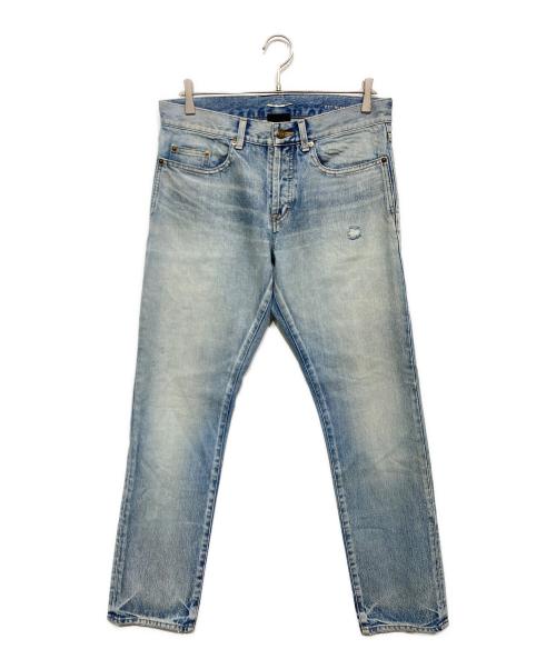 Saint Laurent Paris（サンローランパリ）Saint Laurent Paris (サンローランパリ) ダメージ加工デニムパンツ インディゴ サイズ:30の古着・服飾アイテム