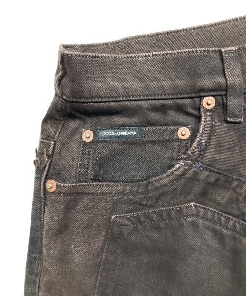 DOLCE & GABBANA（ドルチェ＆ガッバーナ）DOLCE & GABBANA (ドルチェ＆ガッバーナ) パッチワーク再構築デニムパンツ ブラック サイズ:48の古着・服飾アイテム