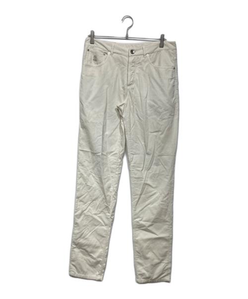 BRUNELLO CUCINELLI（ブルネロクチネリ）BRUNELLO CUCINELLI (ブルネロクチネリ) コーデュロイパンツ　01886120540 ホワイト サイズ:48の古着・服飾アイテム
