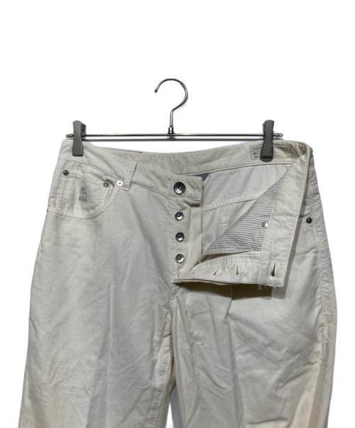 BRUNELLO CUCINELLI（ブルネロクチネリ）BRUNELLO CUCINELLI (ブルネロクチネリ) コーデュロイパンツ　01886120540 ホワイト サイズ:48の古着・服飾アイテム