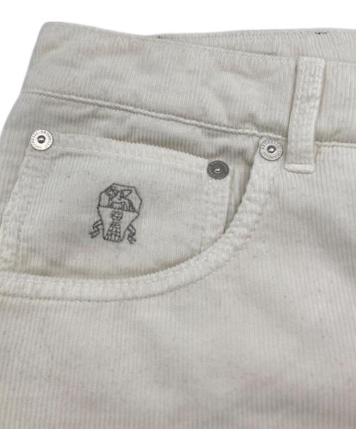 BRUNELLO CUCINELLI（ブルネロクチネリ）BRUNELLO CUCINELLI (ブルネロクチネリ) コーデュロイパンツ　01886120540 ホワイト サイズ:48の古着・服飾アイテム