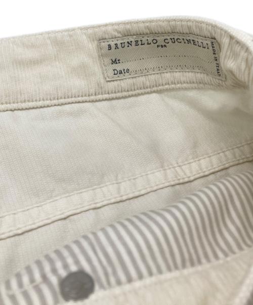 BRUNELLO CUCINELLI（ブルネロクチネリ）BRUNELLO CUCINELLI (ブルネロクチネリ) コーデュロイパンツ　01886120540 ホワイト サイズ:48の古着・服飾アイテム