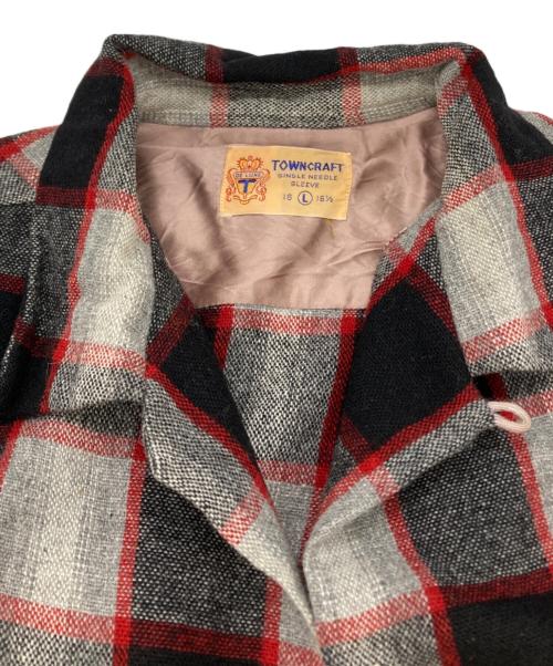 TOWN CRAFT（タウンクラフト）TOWN CRAFT (タウンクラフト) チェックシャツ レッド×ブラック サイズ:Lの古着・服飾アイテム
