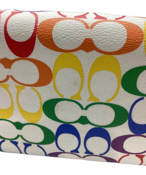 COACH（コーチ）COACH (コーチ) レインボー シグネチャー 2WAYバッグ マルチカラーの古着・服飾アイテム