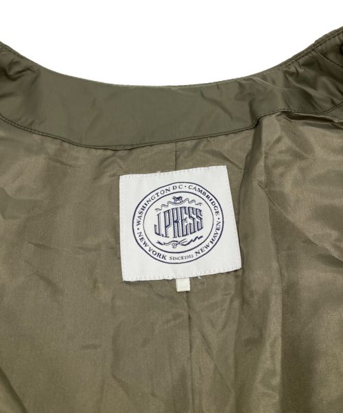 J.PRESS（ジェイプレス）J.PRESS (ジェイプレス) 高密度タフタ キルティング ロング コート オリーブ サイズ:P5の古着・服飾アイテム