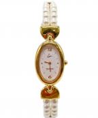 TASAKIタサキ）の古着「パールリストウォッチ」｜ホワイト