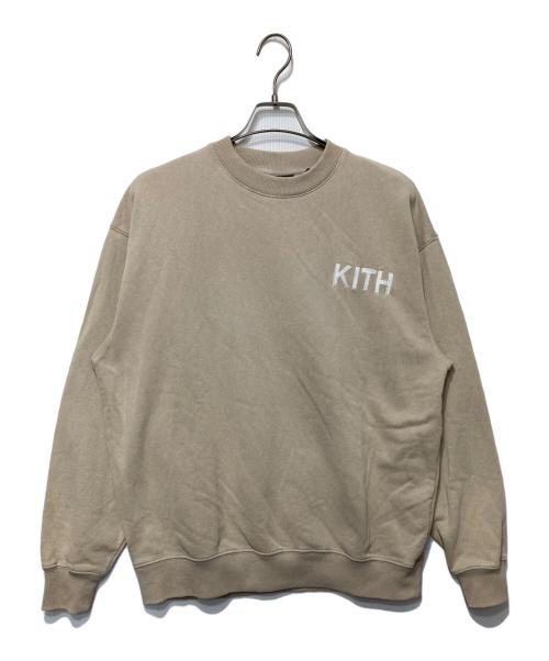 KITH（キス）KITH (キス) ロゴ刺繍スウェット ベージュ サイズ:Mの古着・服飾アイテム