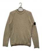 STONE ISLANDストーンアイランド）の古着「Teddy crewneck sweater クルーネックラグランニット」｜ベージュ