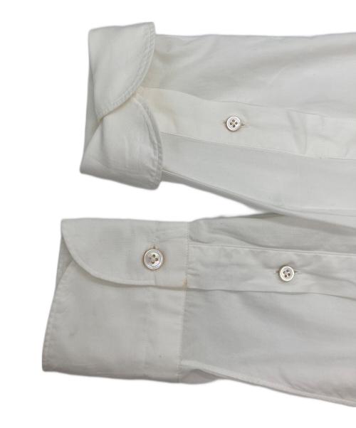 finamore（フィナモレ）finamore (フィナモレ) セミワイドカラーブロードシャツ/長袖シャツ ホワイト サイズ:15/38の古着・服飾アイテム