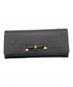 PRADAプラダ）の古着「リボン付サフィアーノ長財布」｜ブラック