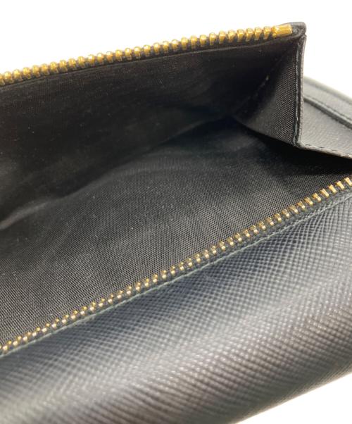 PRADA（プラダ）PRADA (プラダ) リボン付サフィアーノ長財布 ブラックの古着・服飾アイテム