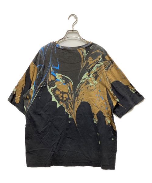 DRIES VAN NOTEN（ドリスヴァンノッテン）DRIES VAN NOTEN (ドリスヴァンノッテン) マーブルプリント オーバーサイズT ブラック サイズ:Lの古着・服飾アイテム