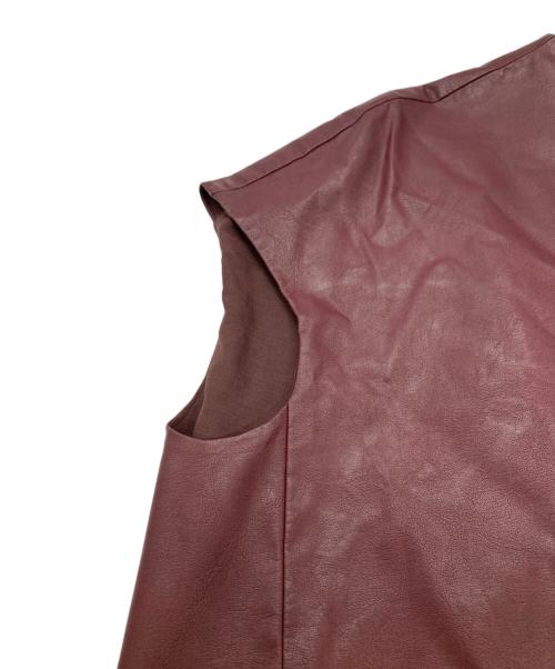 Noble（ノーブル）Noble (ノーブル) フェイクレザーノースリーブカットソー パープル サイズ:-の古着・服飾アイテム