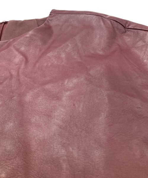 Noble（ノーブル）Noble (ノーブル) フェイクレザーノースリーブカットソー パープル サイズ:-の古着・服飾アイテム