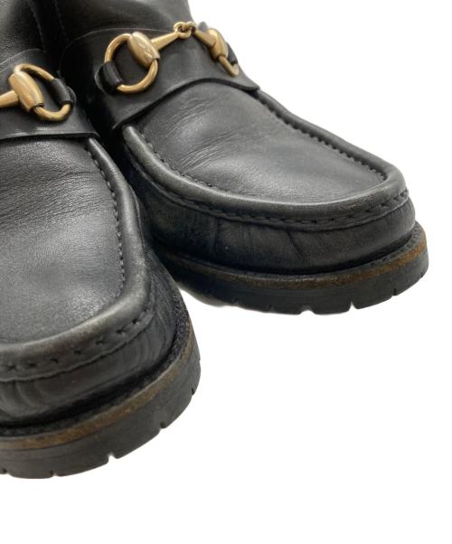 GUCCI（グッチ）GUCCI (グッチ) ホースビットチャッカーブーツ ブラック サイズ:40 1/2の古着・服飾アイテム