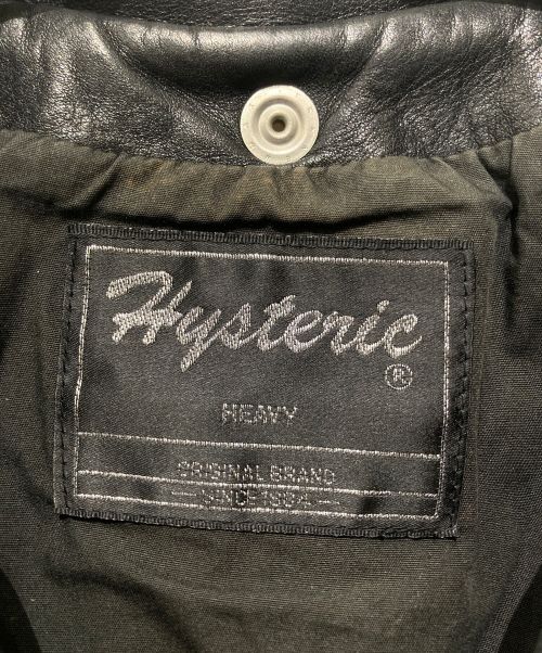 Hysteric Glamour（ヒステリックグラマー）Hysteric Glamour (ヒステリックグラマー) ダブルライダースジャケット ブラック サイズ:FREEの古着・服飾アイテム