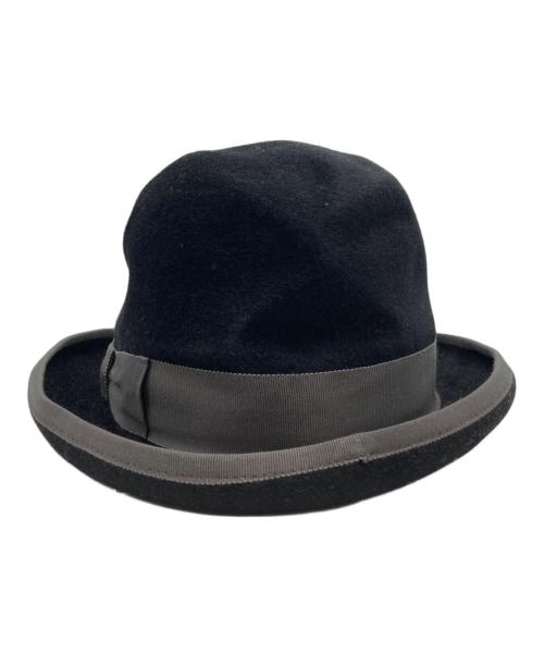 STETSON（ステットソン）STETSON (ステットソン) VELVET HONGBURG ベルベット ホンブルグ　ウール ハット ブラックの古着・服飾アイテム