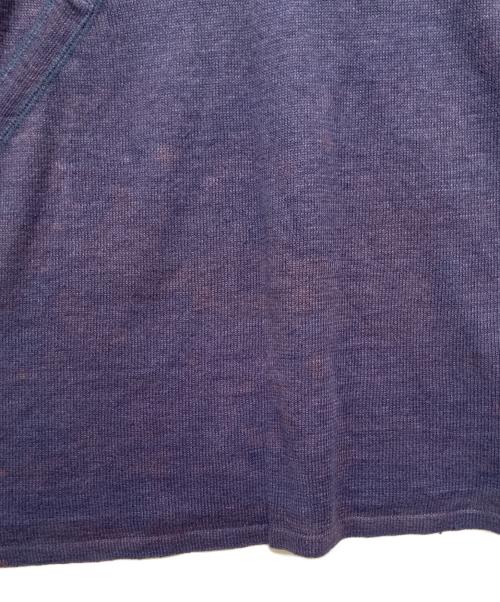 ISSEY MIYAKE（イッセイミヤケ）ISSEY MIYAKE (イッセイミヤケ) リネンノースリーブニットセットアップアップ パンツセット ブルー サイズ:表記なしの古着・服飾アイテム