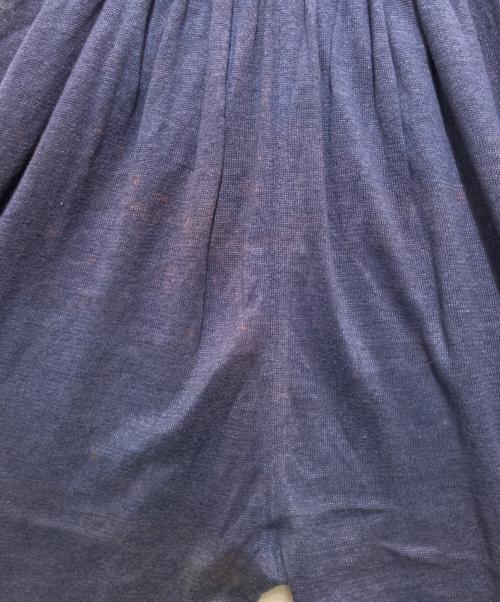 ISSEY MIYAKE（イッセイミヤケ）ISSEY MIYAKE (イッセイミヤケ) リネンノースリーブニットセットアップアップ パンツセット ブルー サイズ:表記なしの古着・服飾アイテム