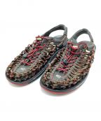 KEENキーン）の古着「UNEEK STRIPES サンダル」｜レッド