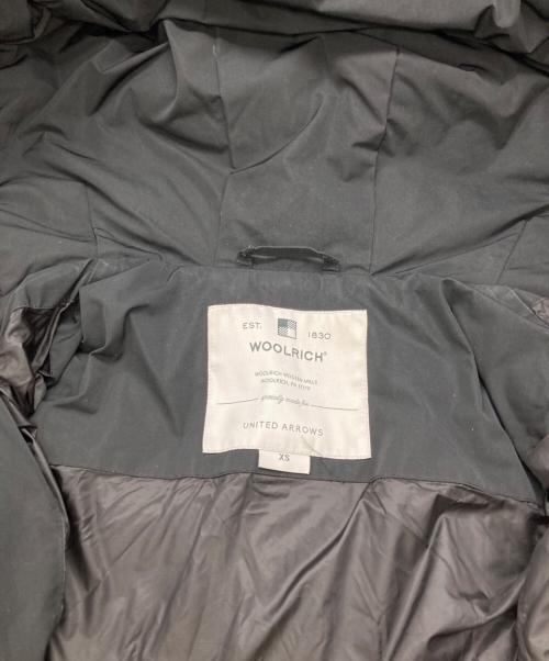 WOOLRICH（ウールリッチ）WOOLRICH (ウールリッチ) UNITED ARROWS (ユナイテッドアローズ) 別注 PUFFY PRESCOTT フーディダウン ダウンコート ブラック サイズ:XSの古着・服飾アイテム