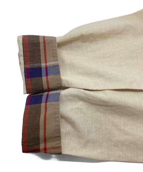 BLACK LABEL CRESTBRIDGE（ブラックレーベル クレストブリッジ）BLACK LABEL CRESTBRIDGE (ブラックレーベル クレストブリッジ) リネン混シャツ クリーム サイズ:Lの古着・服飾アイテム