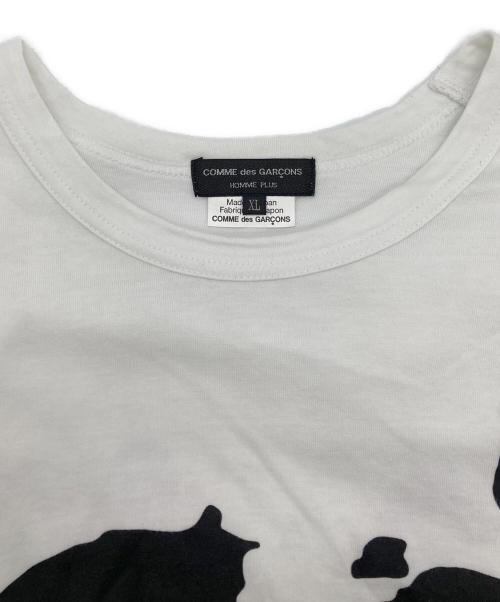 COMME des GARCONS HOMME PLUS（コムデギャルソンオムプリュス）COMME des GARCONS HOMME PLUS (コムデギャルソンオムプリュス) プリントTシャツ ホワイト サイズ:XLの古着・服飾アイテム