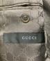 中古・古着 GUCCI (グッチ) GG ダブルジャケット サイドベンツ ストライプセットアップスーツ ブラック サイズ:48：24000円