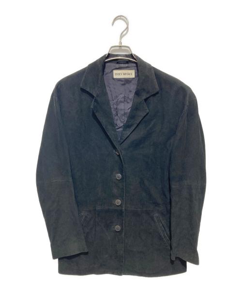 ISSEY MIYAKE（イッセイミヤケ）ISSEY MIYAKE (イッセイミヤケ) 90’sレザーコート ブラック サイズ:Lの古着・服飾アイテム